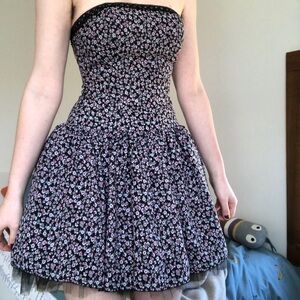 Jessica McClintock Dropwaist Petticoat Floral Dress